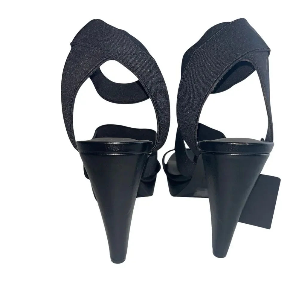 NWT GBG Los Angeles Black Platform Ankle-Strap Heels – NWT – Size 8.5